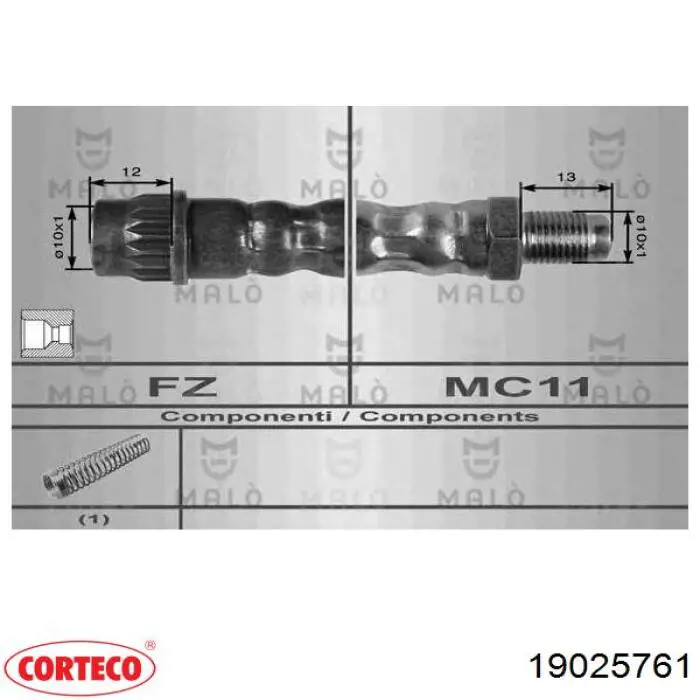 Tubo liquido de freno trasero TRW PHB294