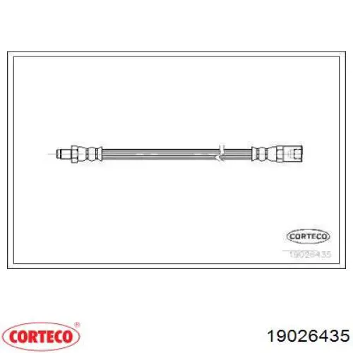 19026435 Corteco Tubo de frenos delantero