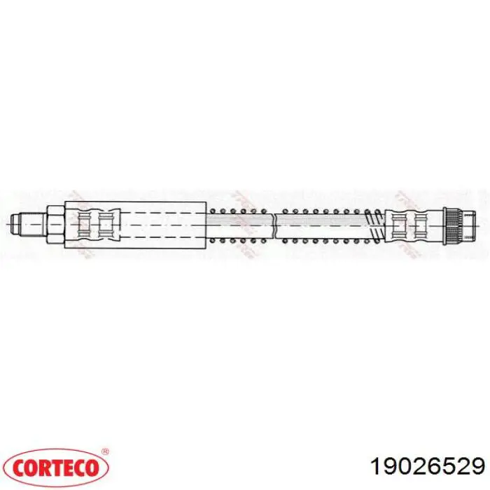 020537 Cautex Tubo de frenos delantero