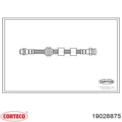 19026875 Corteco Tubo de frenos delantero