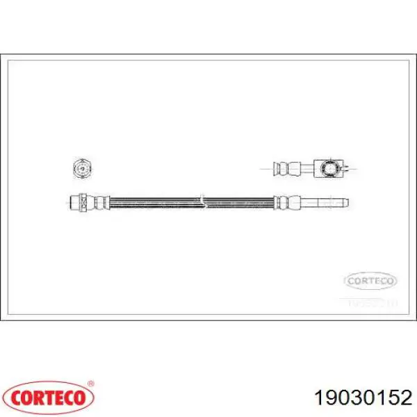 19030152 Corteco latiguillo de freno delantero