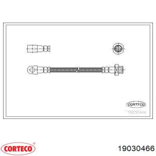 19030466 Corteco Tubo de frenos delantero