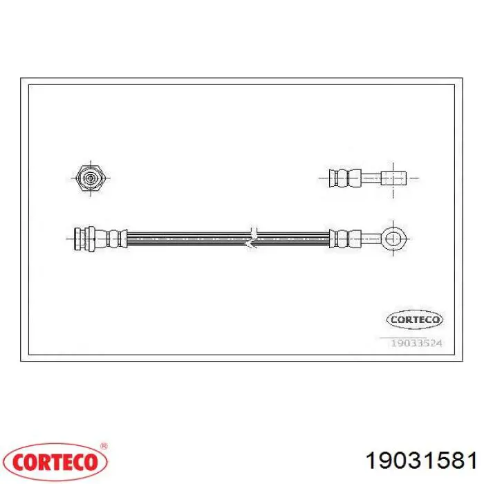 19031581 Corteco latiguillo de freno delantero