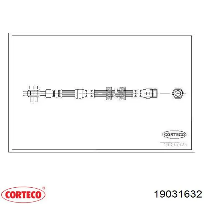 Latiguillos de freno delantero 19031632 Corteco