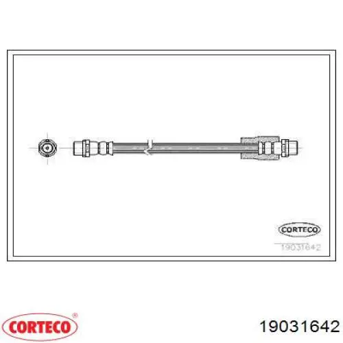 19031642 Corteco Tubo de frenos delantero
