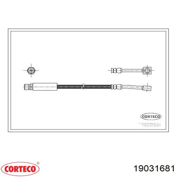 19031681 Corteco latiguillo de freno delantero
