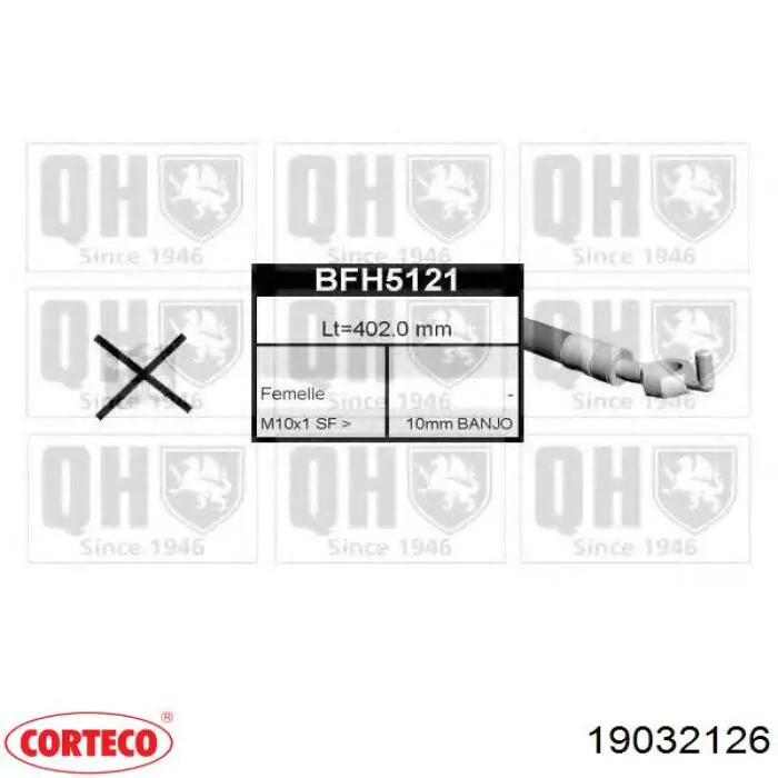 Manguera de freno delantera izquierda TRW PHD364 precio, desde 28,24 EUR