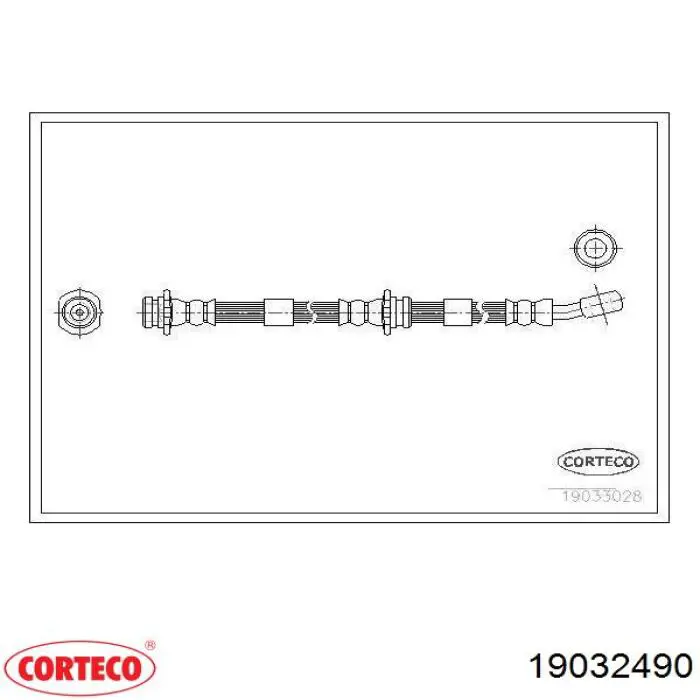 19032490 Corteco latiguillo de freno delantero