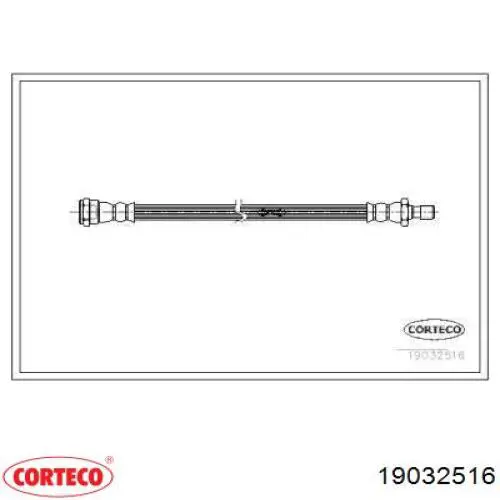 19032516 Corteco Tubo de frenos delantero