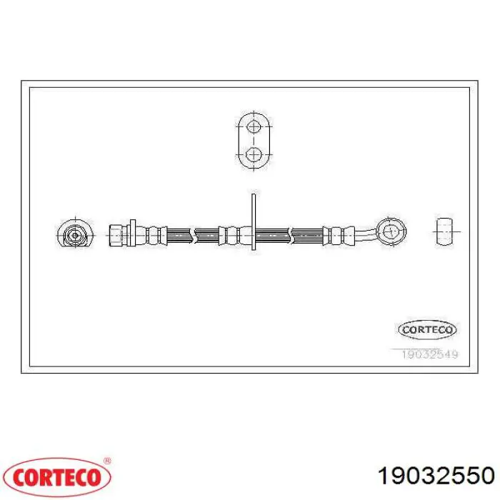 19032550 Corteco tubo flexible de frenos trasero