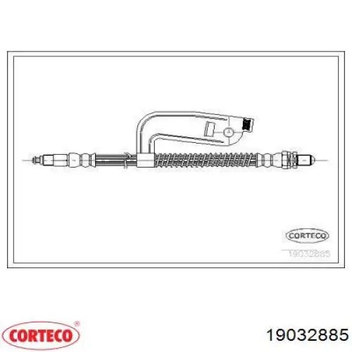 19032885 Corteco Tubo flexible de frenos delantero derecho