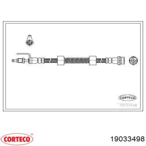 Comprar 19033498 Corteco Latiguillos de freno delantero