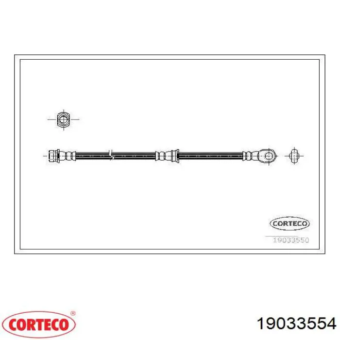 19033554 Corteco latiguillo de freno delantero