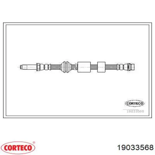 19033568 Corteco Tubo de frenos delantero