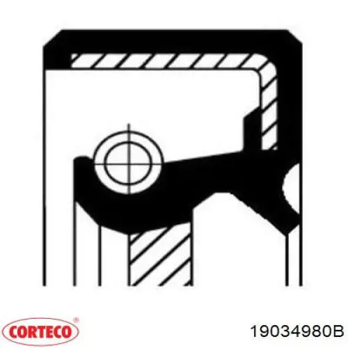 Retén del semieje delantero derecho 19034980 Corteco