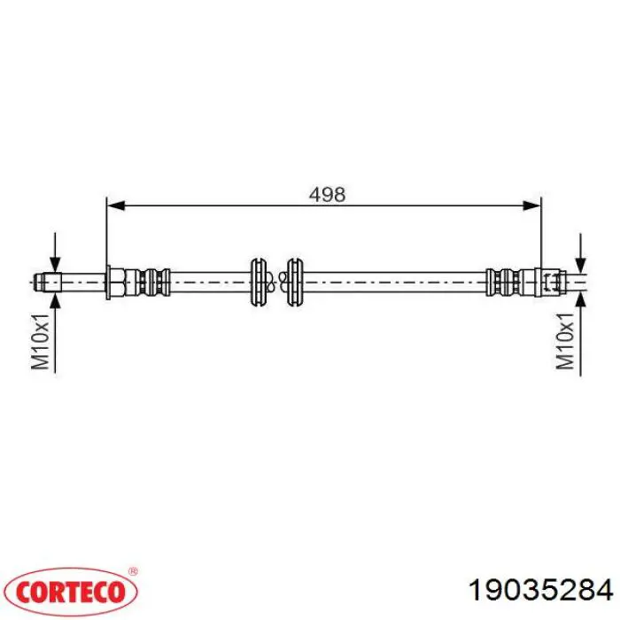 Latiguillos de freno delantero Corteco 19035284 precio, desde 19,33 EUR