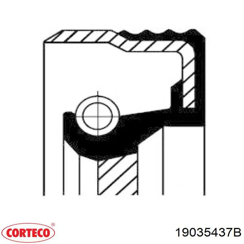 19035437B Corteco anillo reten caja de transmision (salida eje secundario)