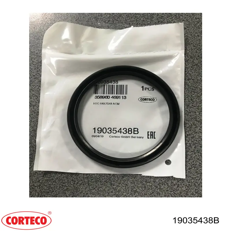 Retén del eje secundario de la transmisión Corteco 19035438B