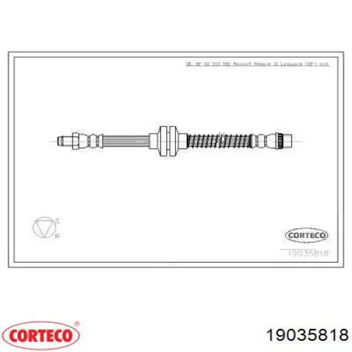 Comprar 19035818 Corteco Latiguillos de freno delantero