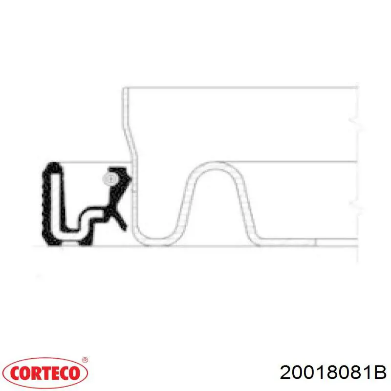 Retén de cigüeñal frontal 20018081B Corteco