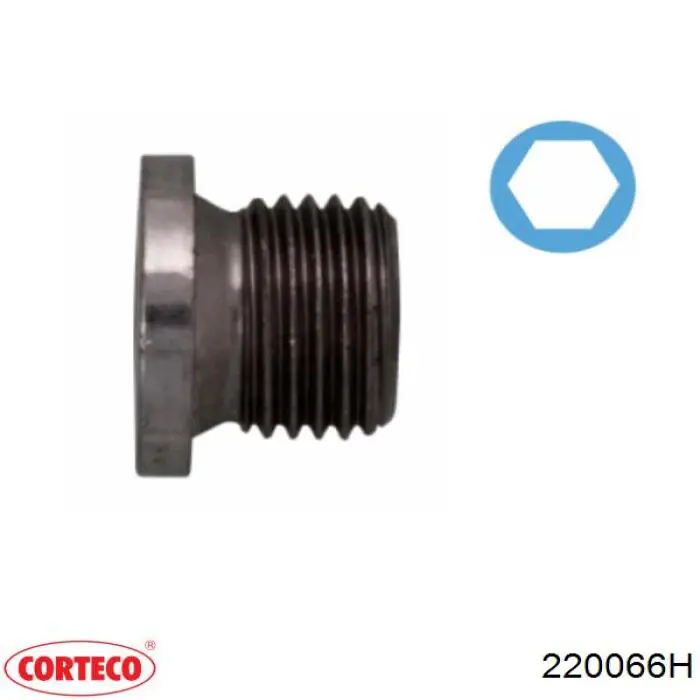 220066H Corteco tapón roscado, colector de aceite