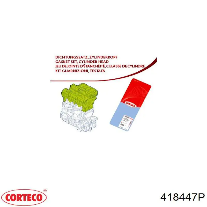 Comprar 418447P Corteco Juego de juntas superiores de motor