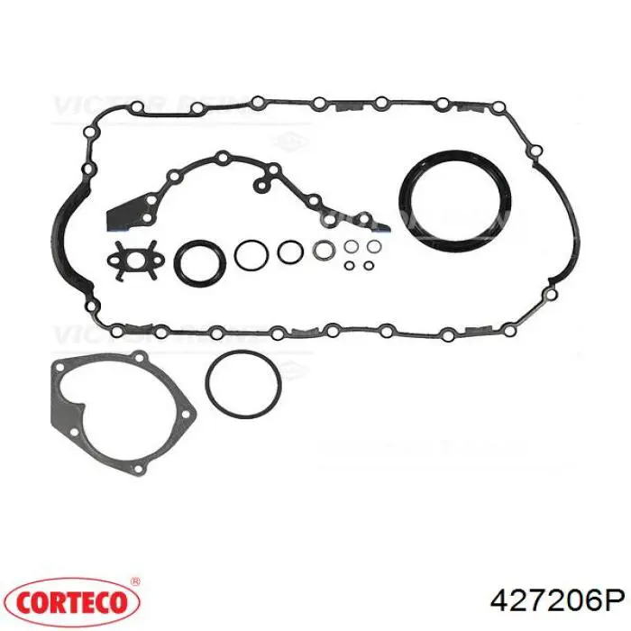 427206P Corteco Kit de juntas, motor, inferior