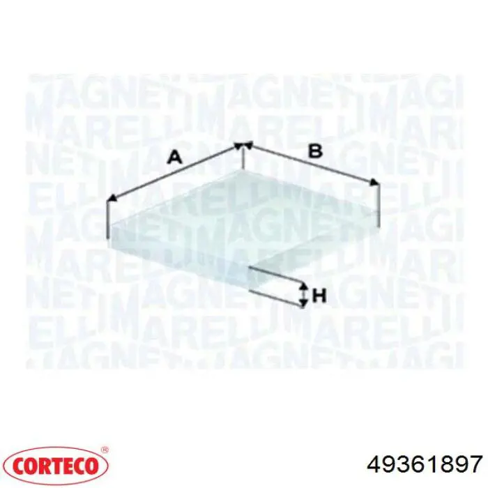 49361897 Corteco filtro de habitáculo