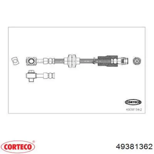 1761867 General Motors Tubo flexible de frenos delantero izquierdo 