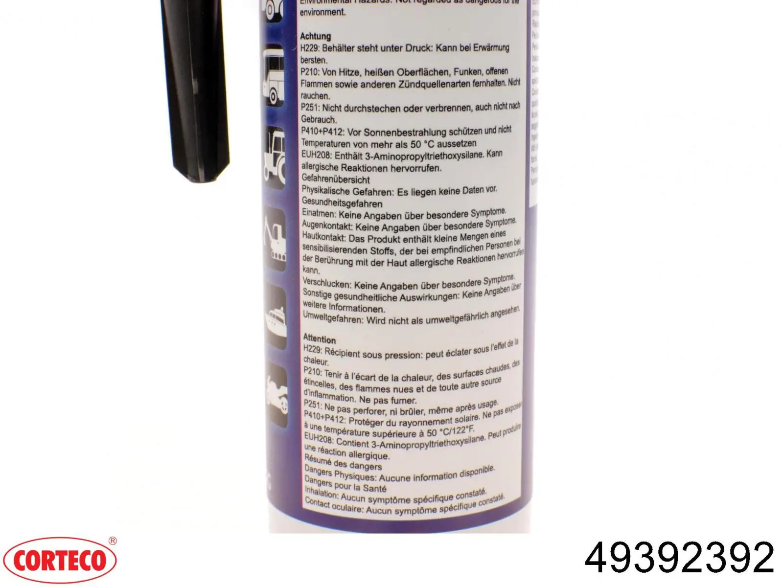 Sellador de motor resistente al calor 49392392 Corteco