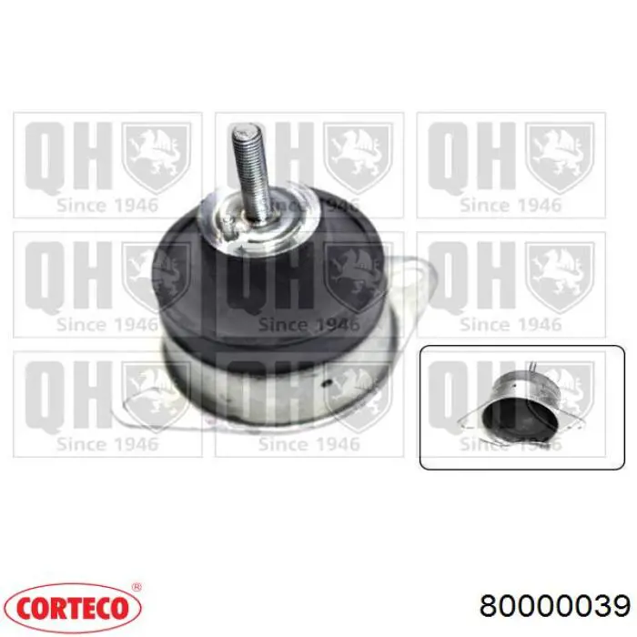 80000039 Corteco Soporte inferior derecho del motor