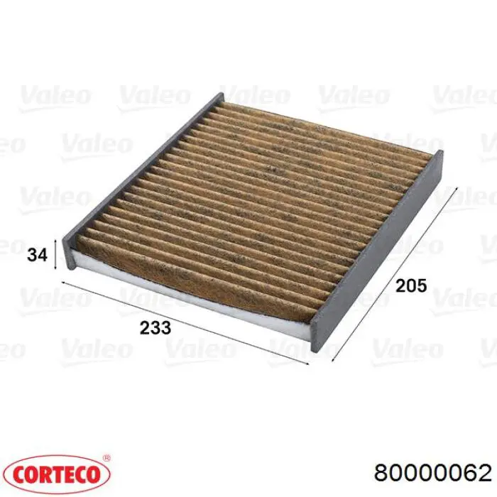 80000062 Corteco filtro habitáculo