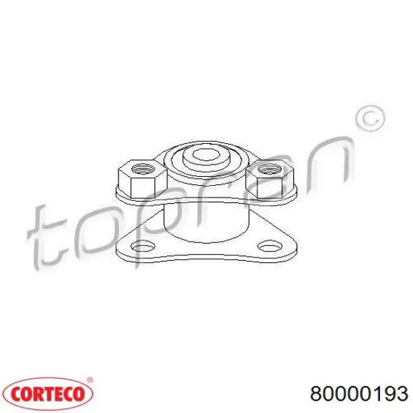 80000193 Corteco soporte, motor izquierdo, delantero