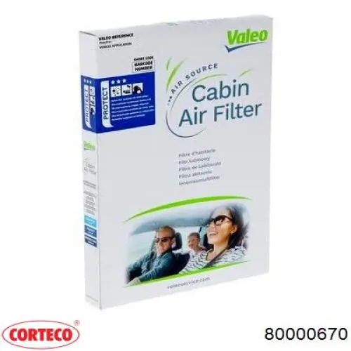 80000670 Corteco filtro habitáculo