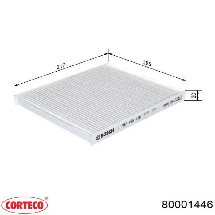 Filtro de cabina Corteco 80001446 precio, desde 9,74 EUR