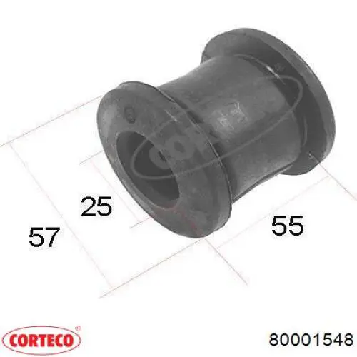 Silentblock del brazo de suspensión 80001548 Corteco