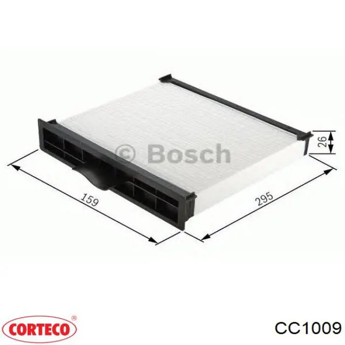 CC1009 Corteco filtro habitáculo