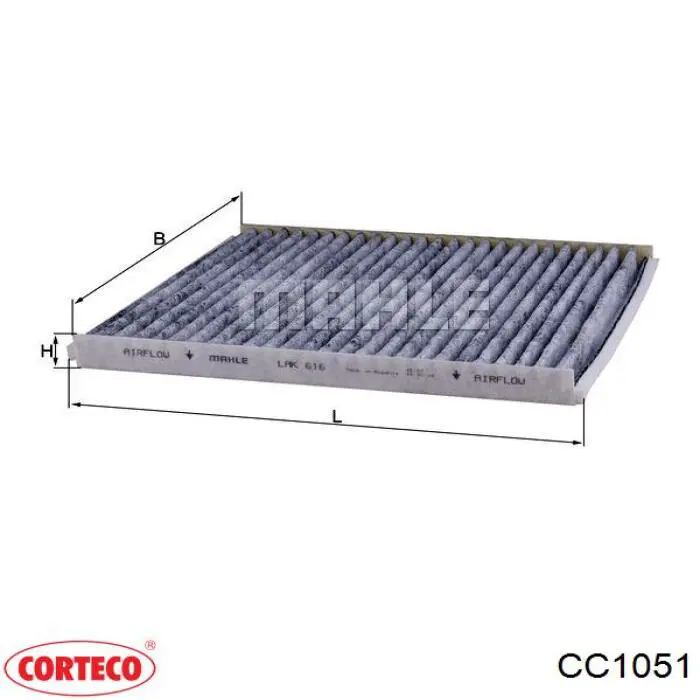 CC1051 Corteco filtro habitáculo