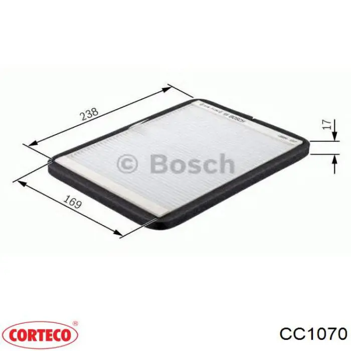 CC1070 Corteco filtro habitáculo
