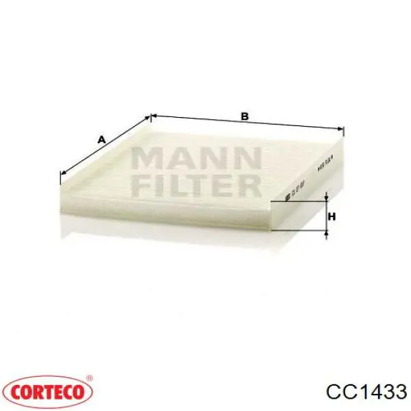CC1433 Corteco filtro habitáculo
