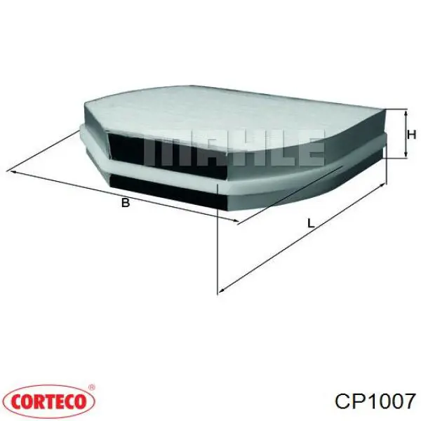 CP1007 Corteco filtro de habitáculo