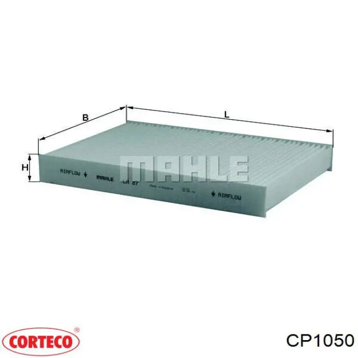 CP1050 Corteco filtro habitáculo
