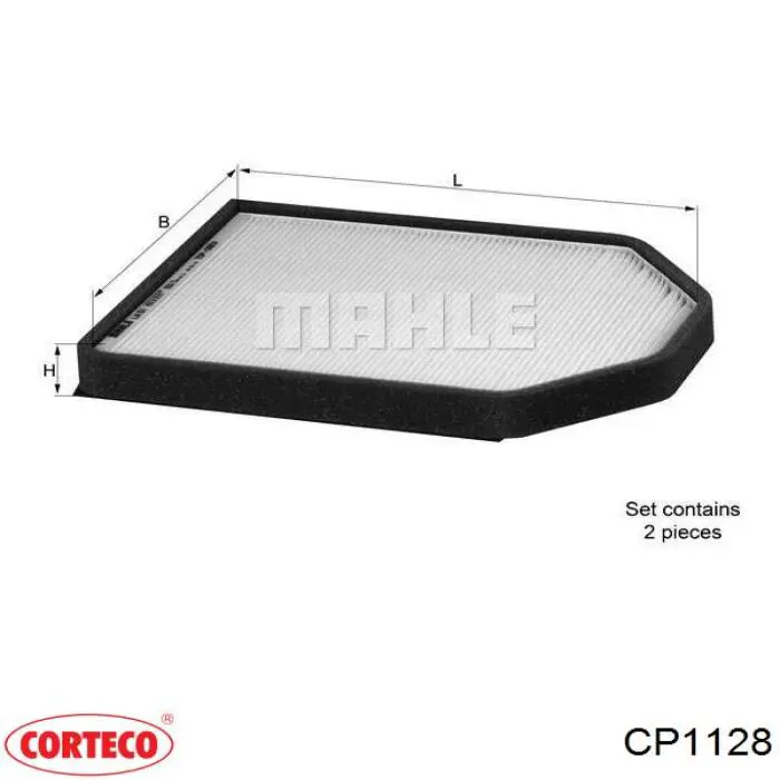 CP1128 Corteco filtro habitáculo