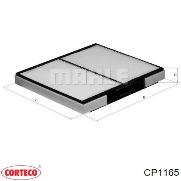 CP1165 Corteco filtro de habitáculo