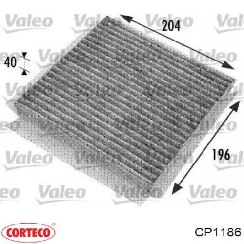 CP1186 Corteco filtro habitáculo