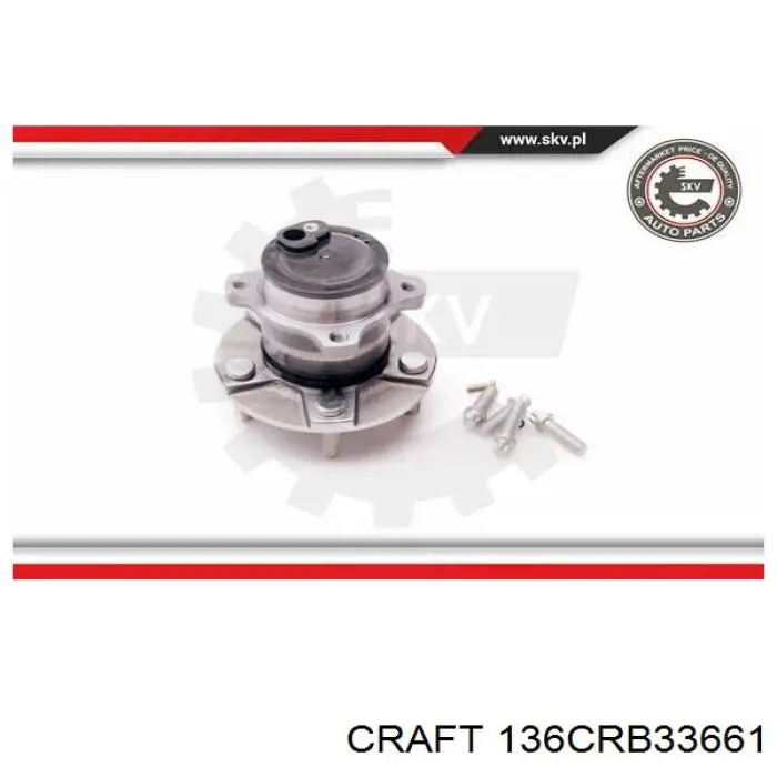 Cubo de rueda trasero 136CRB33661 Craft