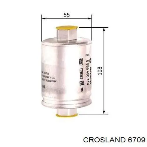 6709 Crosland filtro combustible