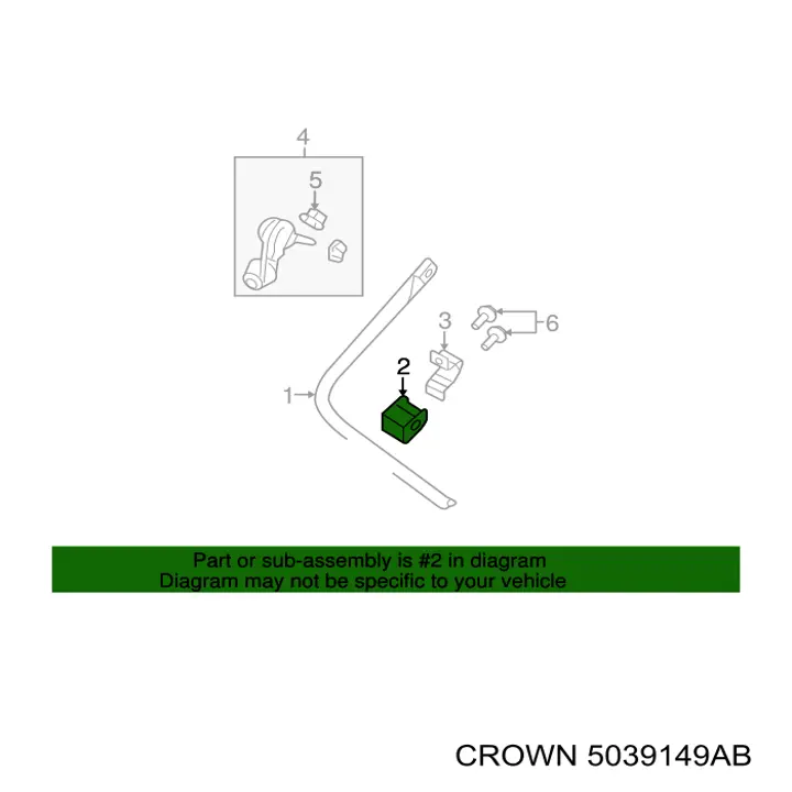5039149AB Crown casquillo de barra estabilizadora trasera