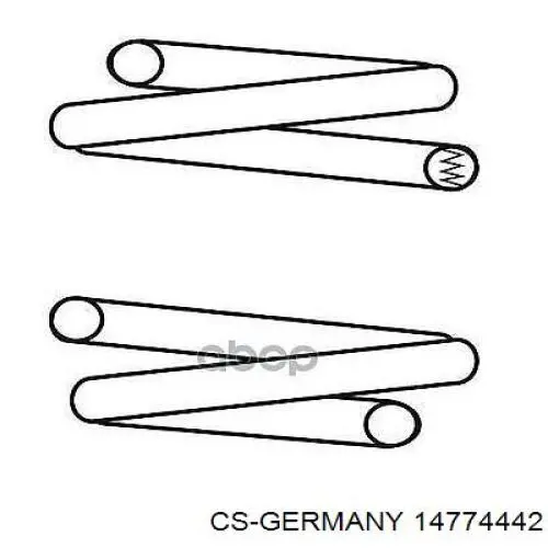 14.774.442 CS Germany muelle de suspensión eje delantero