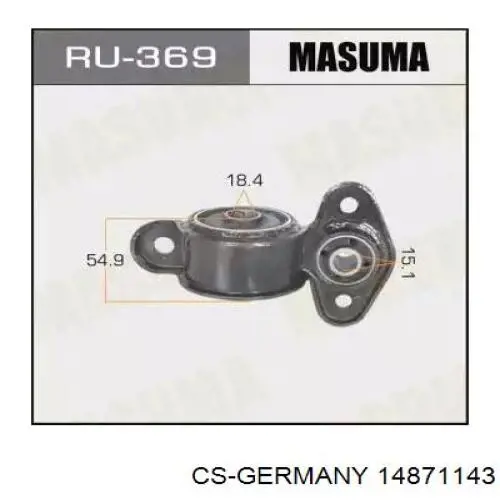 14.871.143 CS Germany muelle de suspensión eje delantero